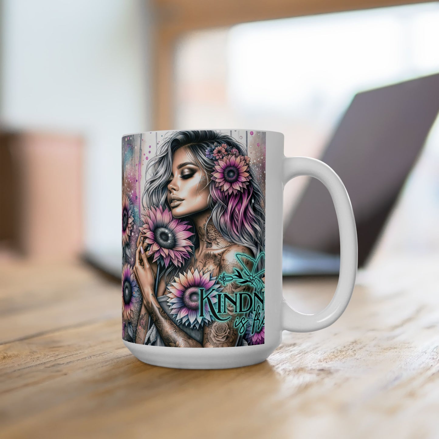 Ceramic Mug "Kindness is Free" – Sip & Share the Love A daily reminder that kindness costs nothing but means everything.