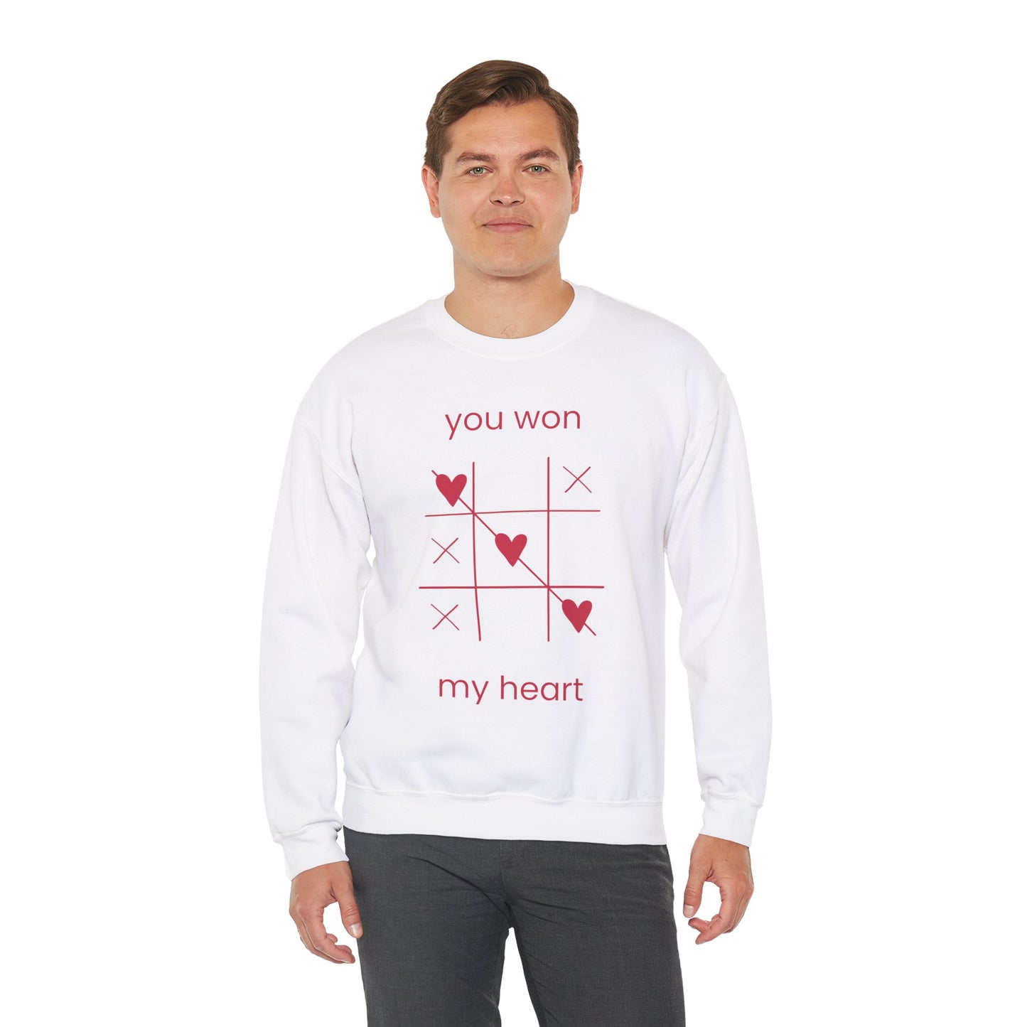 You Won My Heart Sweatshirt - Unisex Crewneck for Valentine's Day and Everyday Comfort