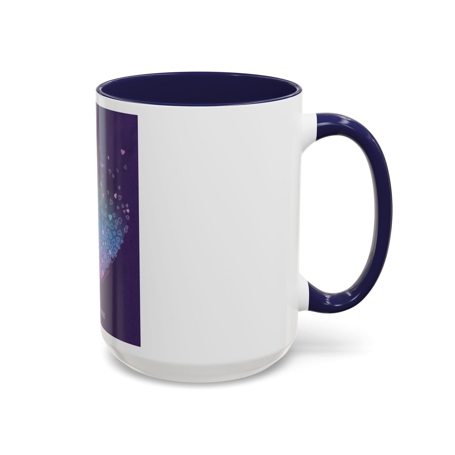 Colorful Heart Accent Coffee Mug - Perfect Gift for Loved Ones