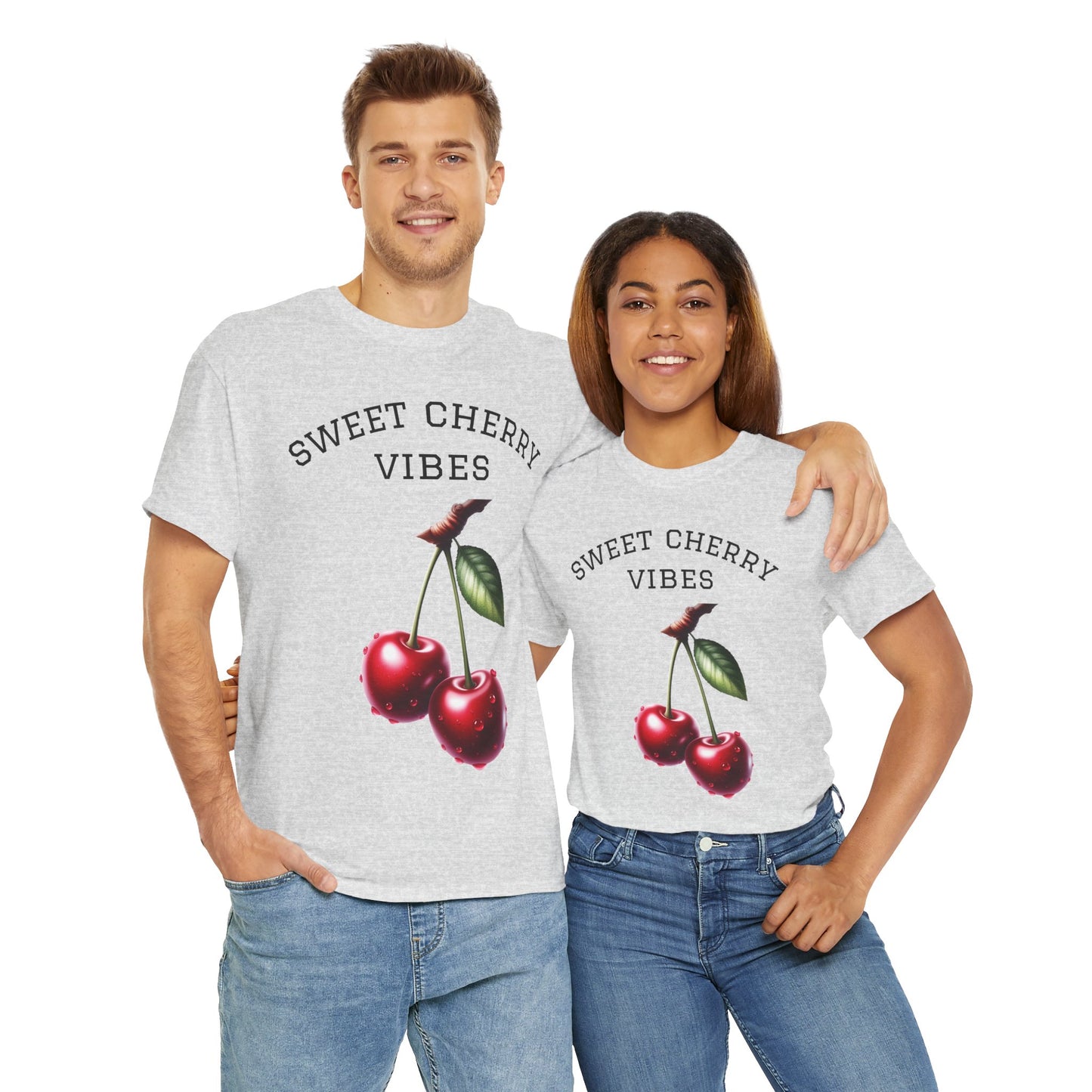 Unisex Heavy Cotton Tee - "Sweet Cherry Vibes"