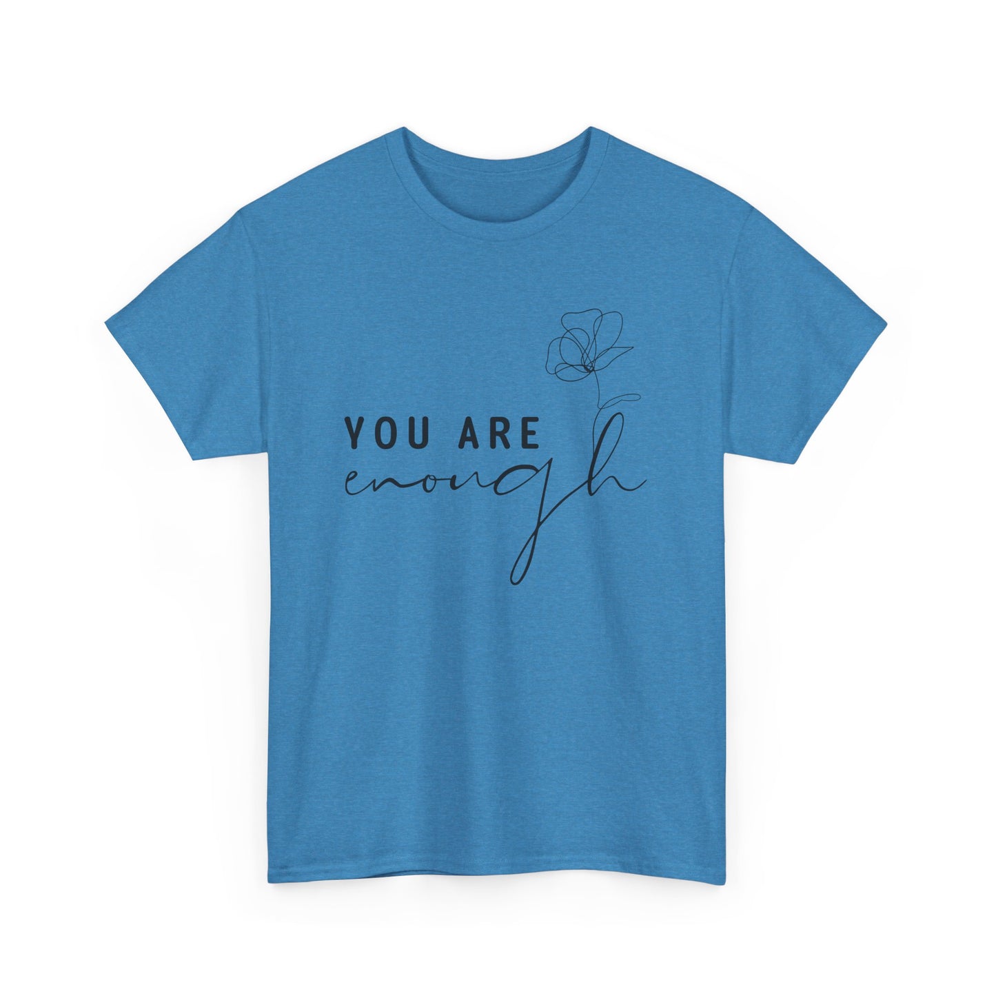 You Are Enough Unisex Heavy Cotton Tee - Inspirational Apparel for Everyday Comfort