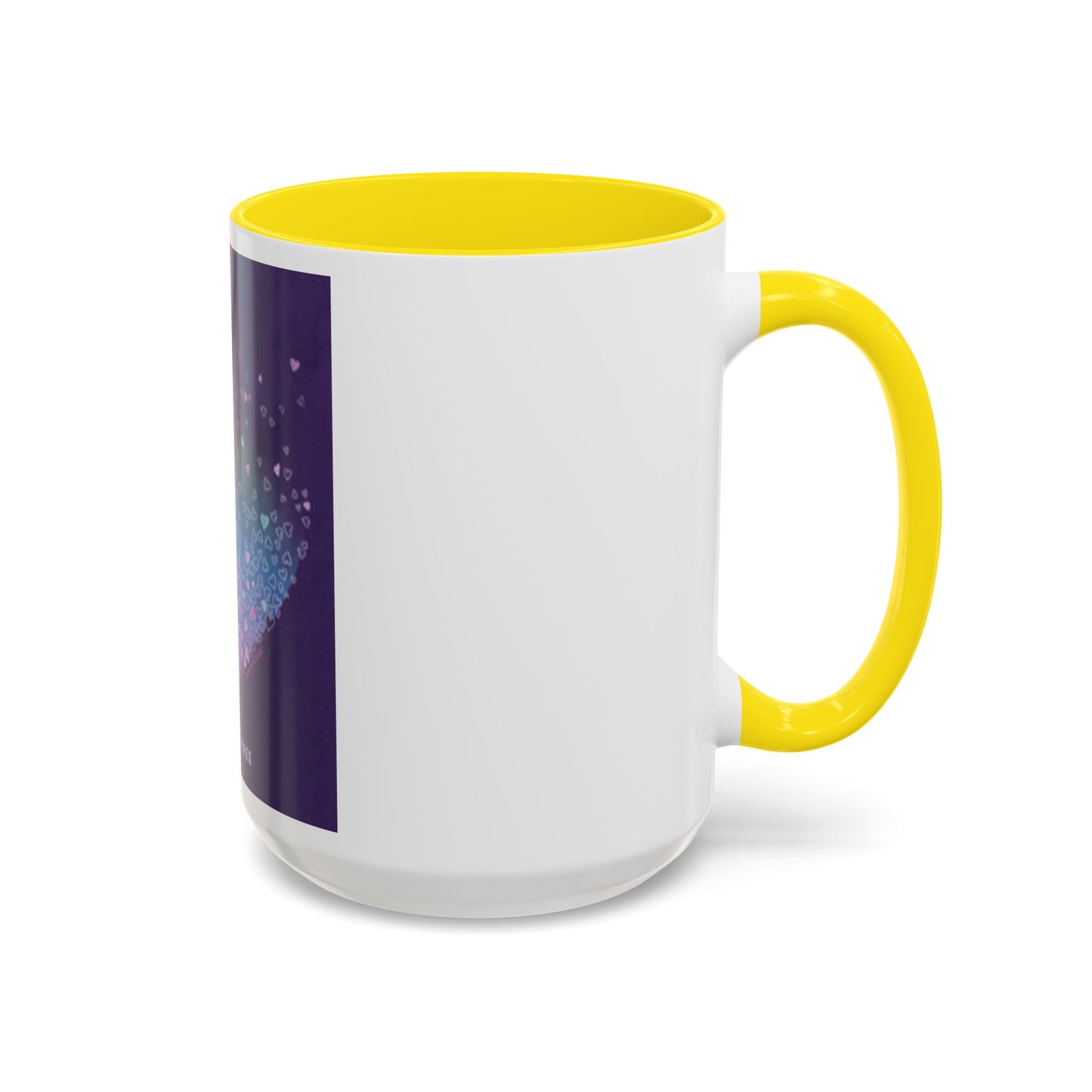 Colorful Heart Accent Coffee Mug - Perfect Gift for Loved Ones
