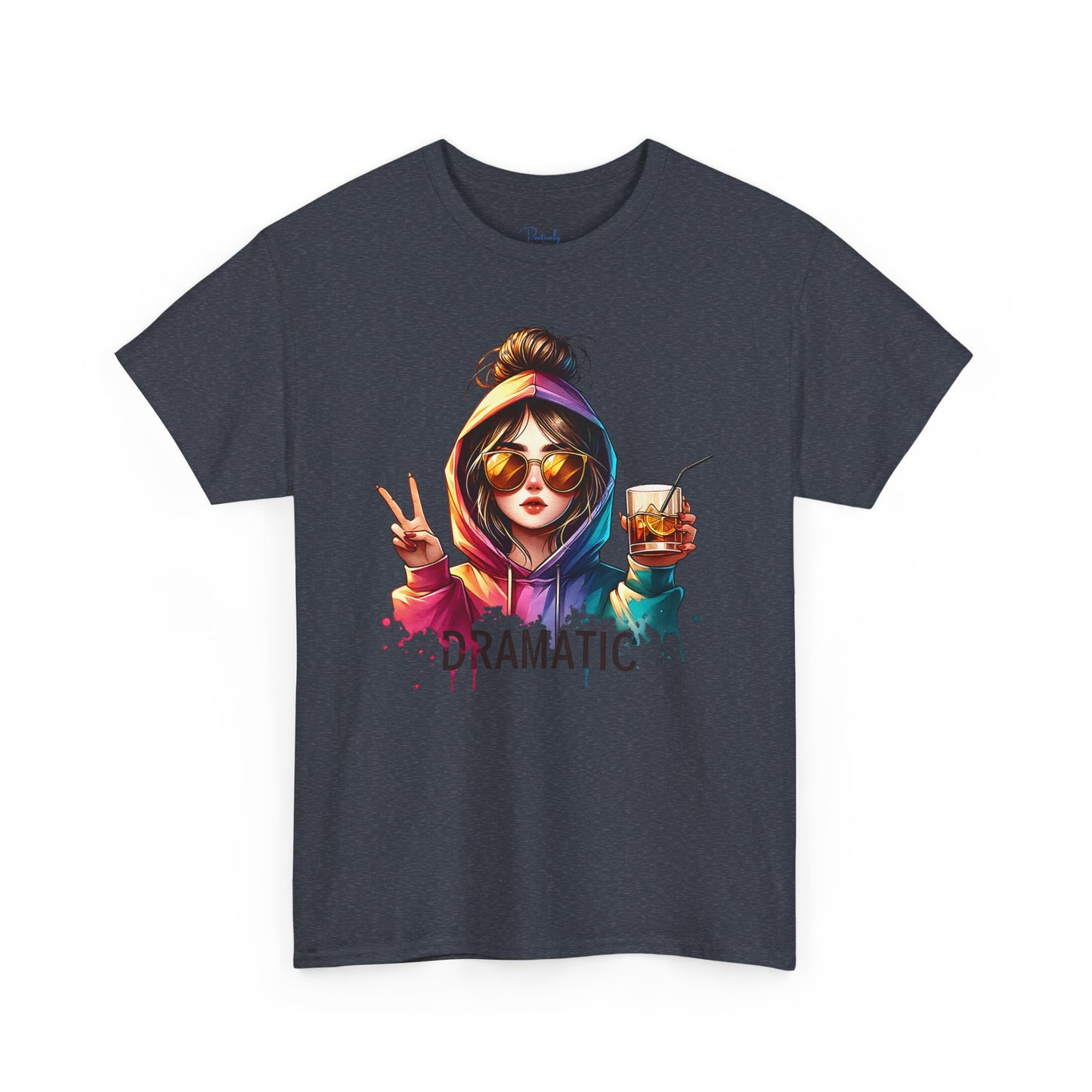 Colorful Cotton Tee - Trendy and Dramatic Design
