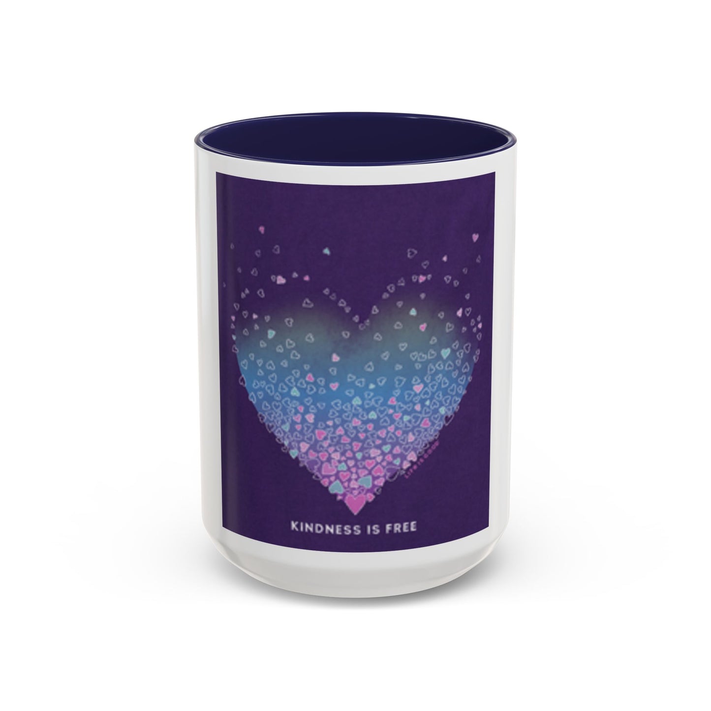 Colorful Heart Accent Coffee Mug - Perfect Gift for Loved Ones