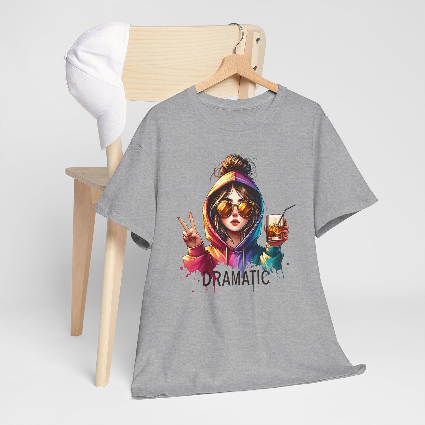 Colorful Cotton Tee - Trendy and Dramatic Design