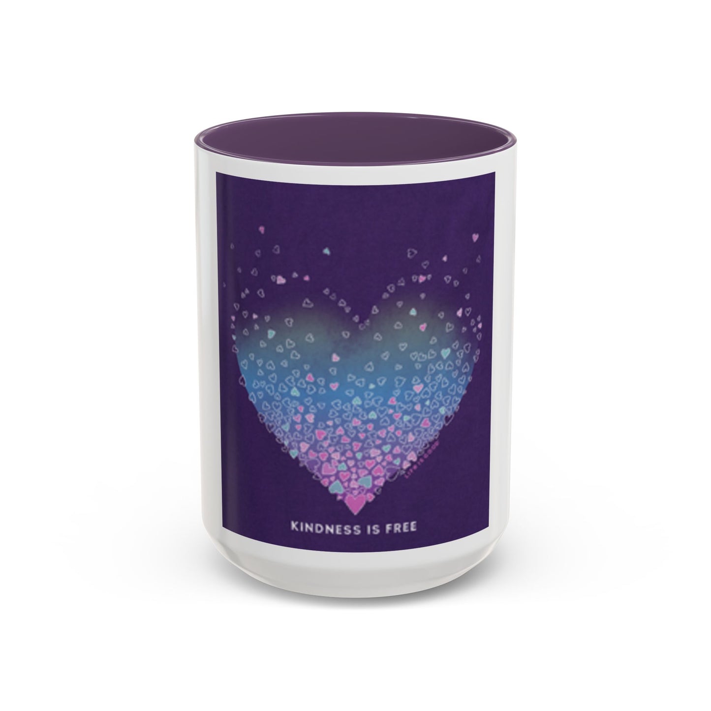 Colorful Heart Accent Coffee Mug - Perfect Gift for Loved Ones
