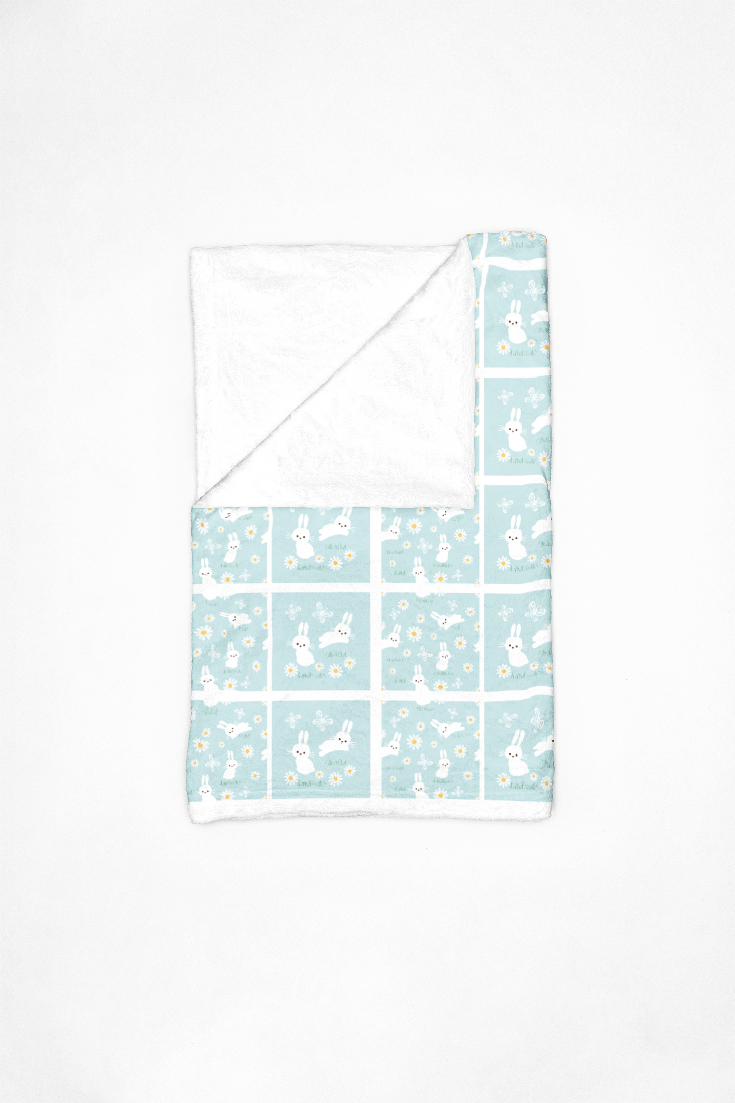 Velveteen Plush Blanket - Cute Bunny for Cozy Nights Whimsical Easter
