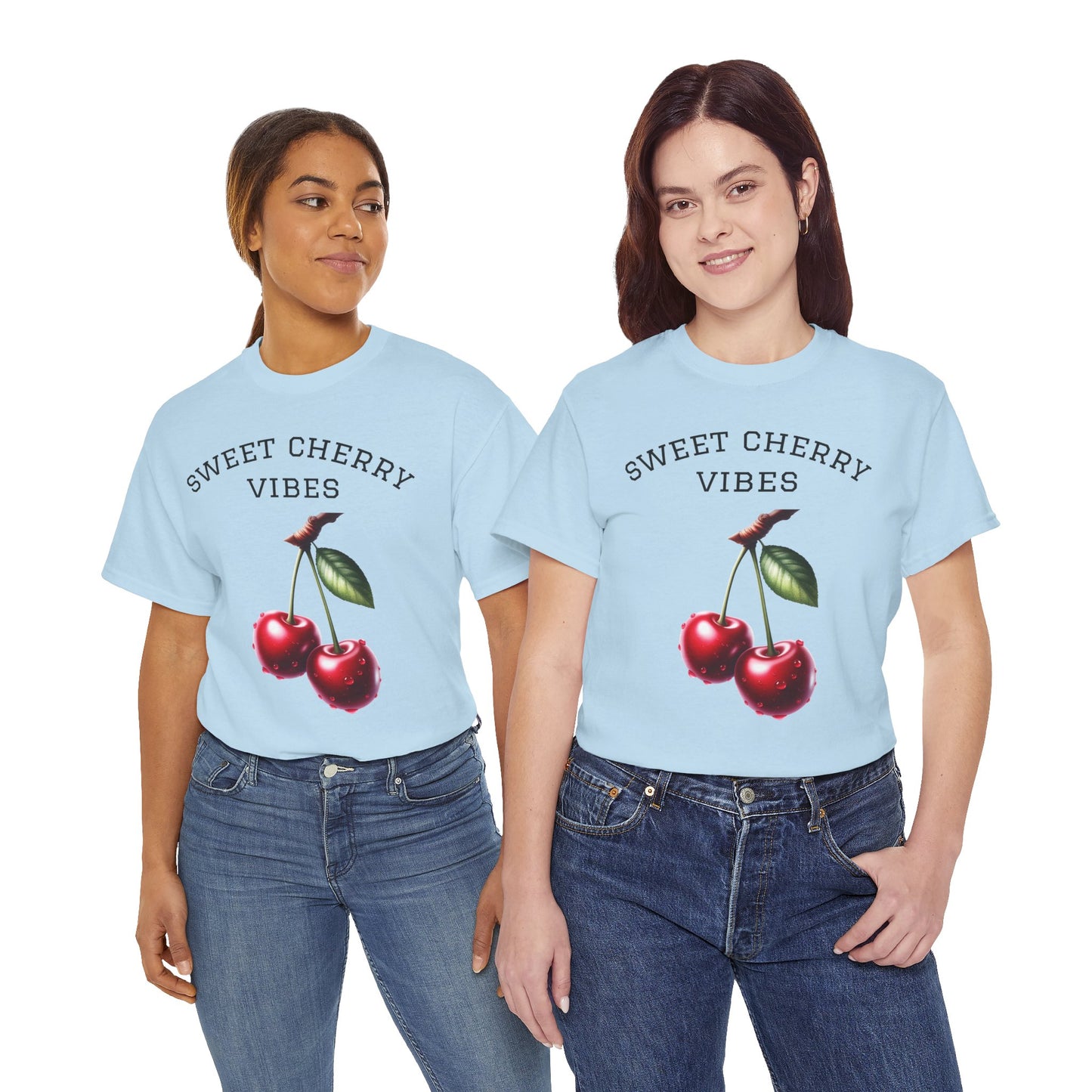 Unisex Heavy Cotton Tee - "Sweet Cherry Vibes"