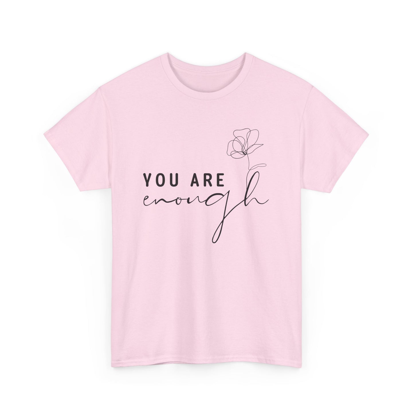 You Are Enough Unisex Heavy Cotton Tee - Inspirational Apparel for Everyday Comfort