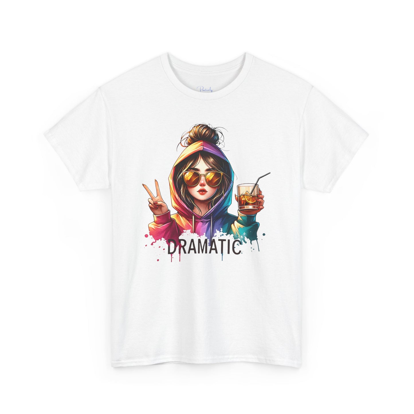 Colorful Cotton Tee - Trendy and Dramatic Design