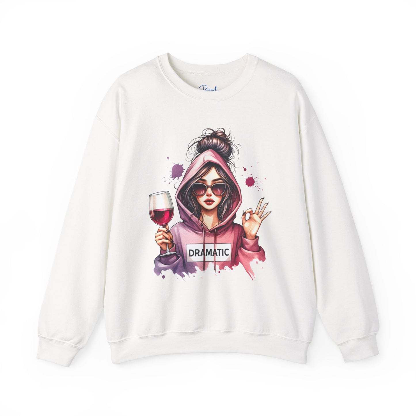 Dramatic Wine Lover Sweatshirt - Unisex Heavy Blend™ Crewneck