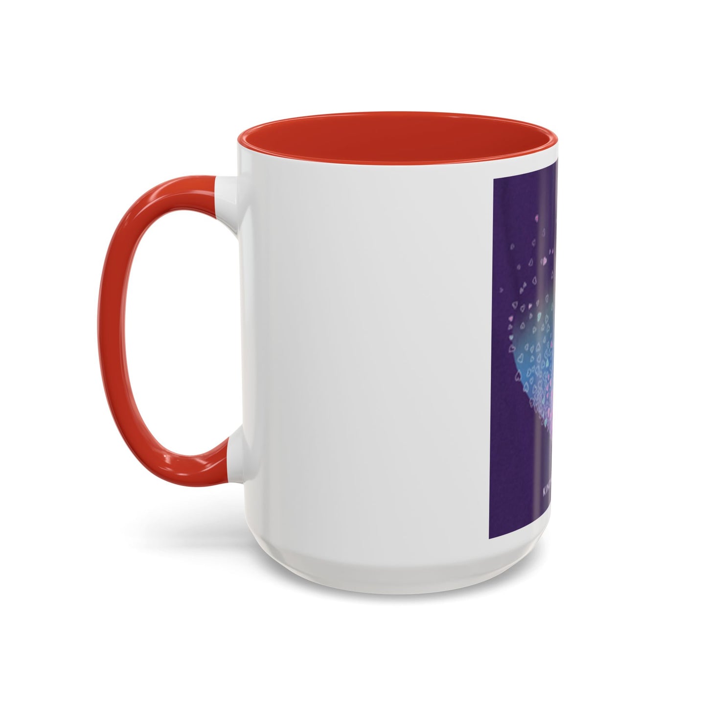 Colorful Heart Accent Coffee Mug - Perfect Gift for Loved Ones