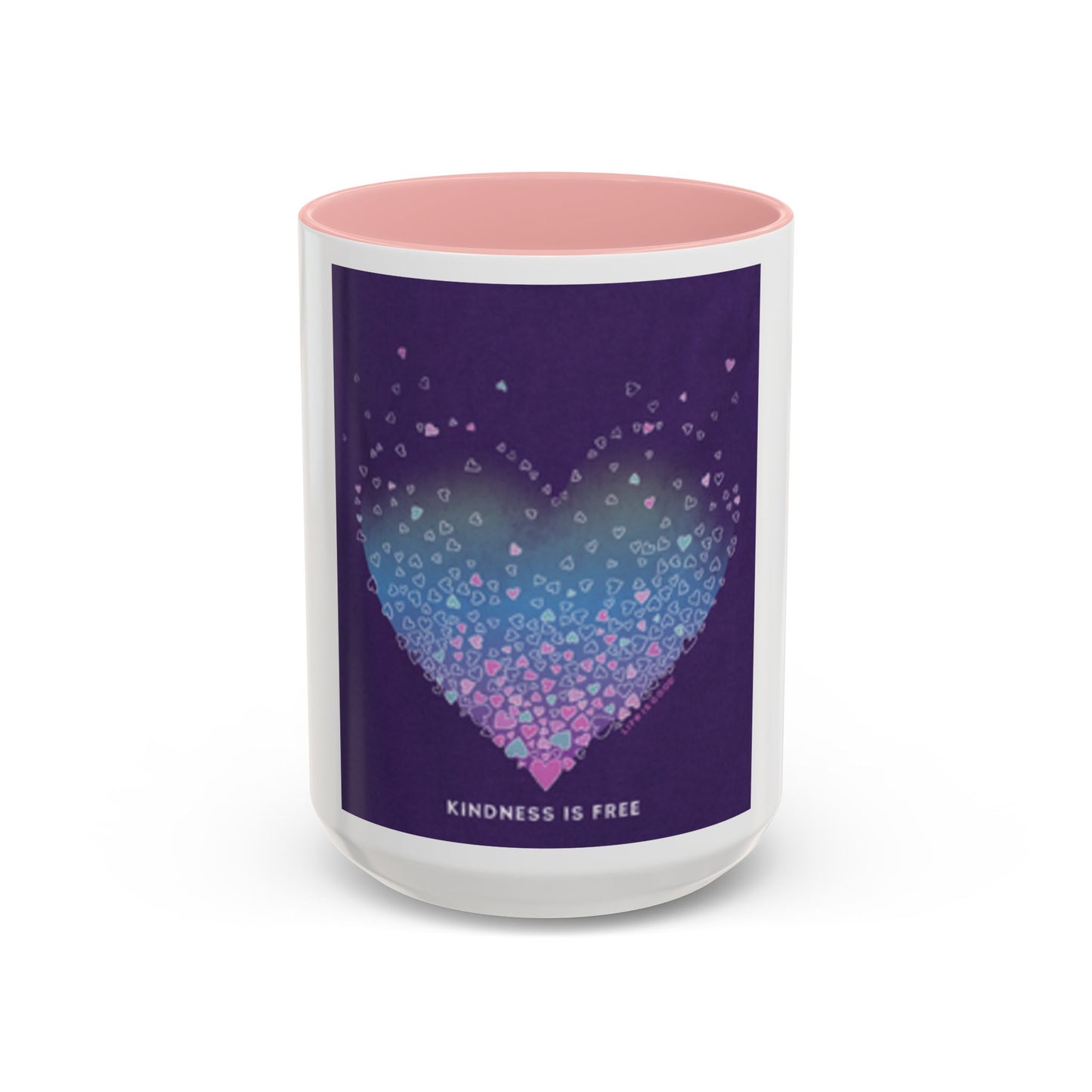 Colorful Heart Accent Coffee Mug - Perfect Gift for Loved Ones