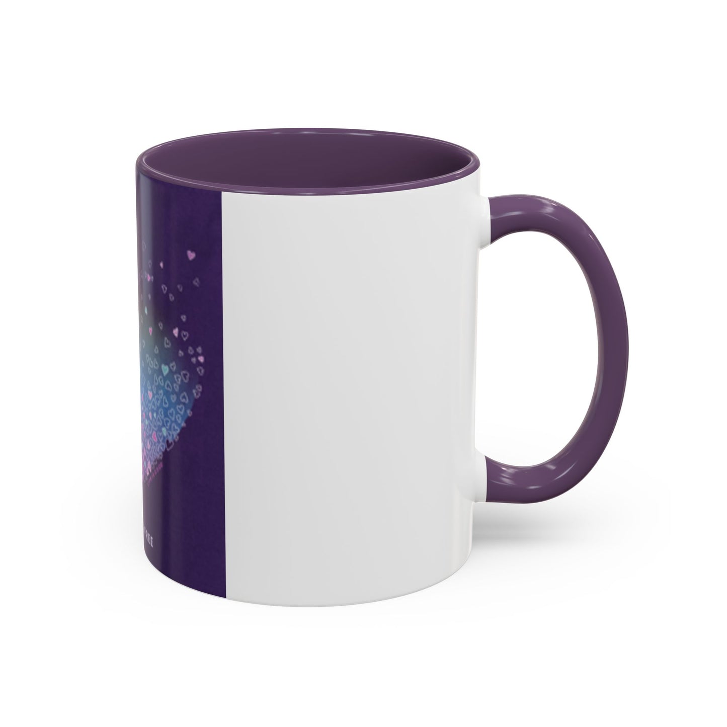 Colorful Heart Accent Coffee Mug - Perfect Gift for Loved Ones