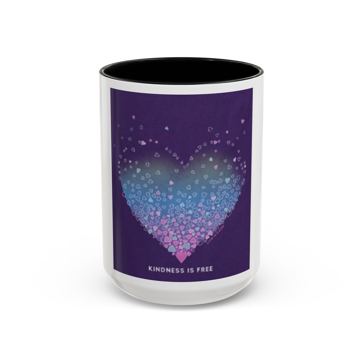 Colorful Heart Accent Coffee Mug - Perfect Gift for Loved Ones
