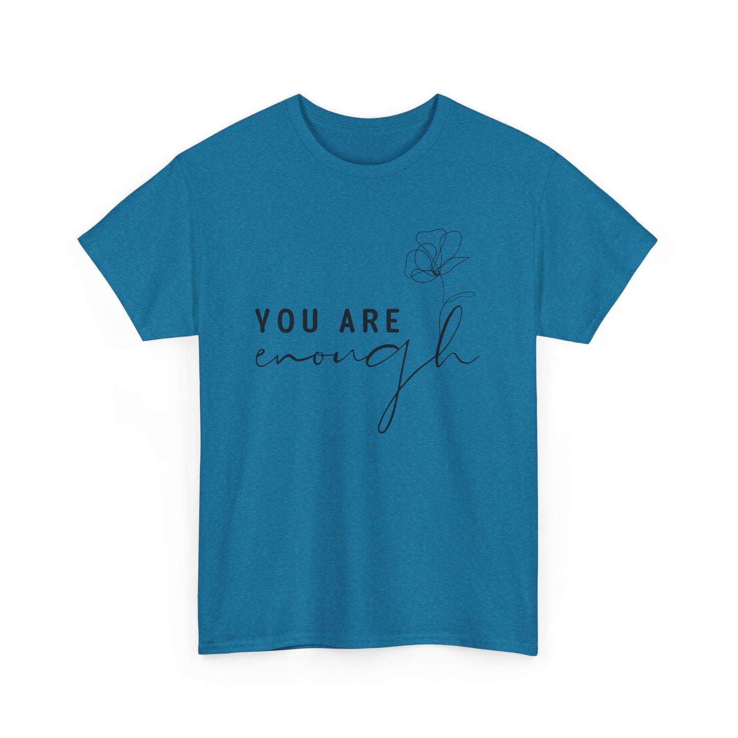 You Are Enough Unisex Heavy Cotton Tee - Inspirational Apparel for Everyday Comfort