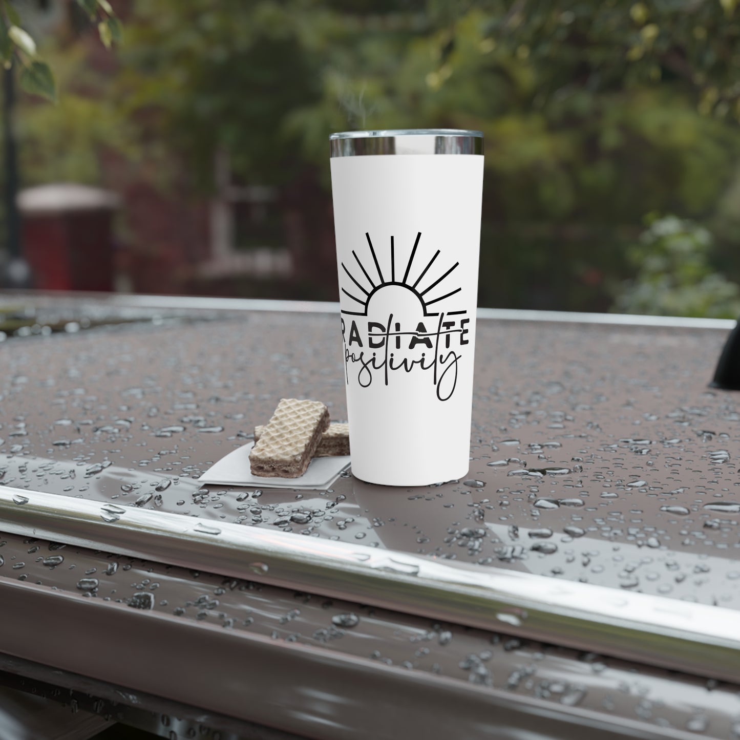 Radiate Positivity Copper Vacuum Insulated Tumbler - 22oz Travel Mug