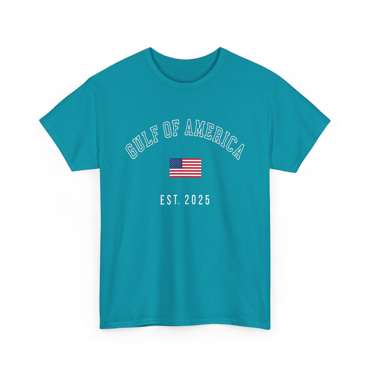 Unisex Heavy Cotton Tee American Pride "Gulf of America"  - Celebrate Independence Day & Everyday Comfort