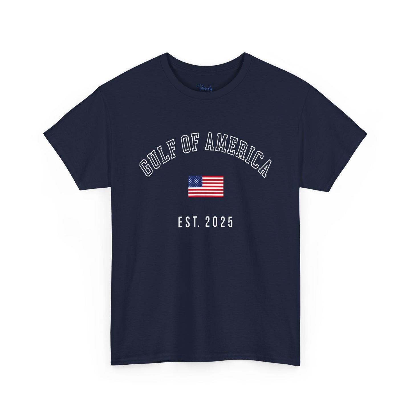 Unisex Heavy Cotton Tee American Pride "Gulf of America"  - Celebrate Independence Day & Everyday Comfort