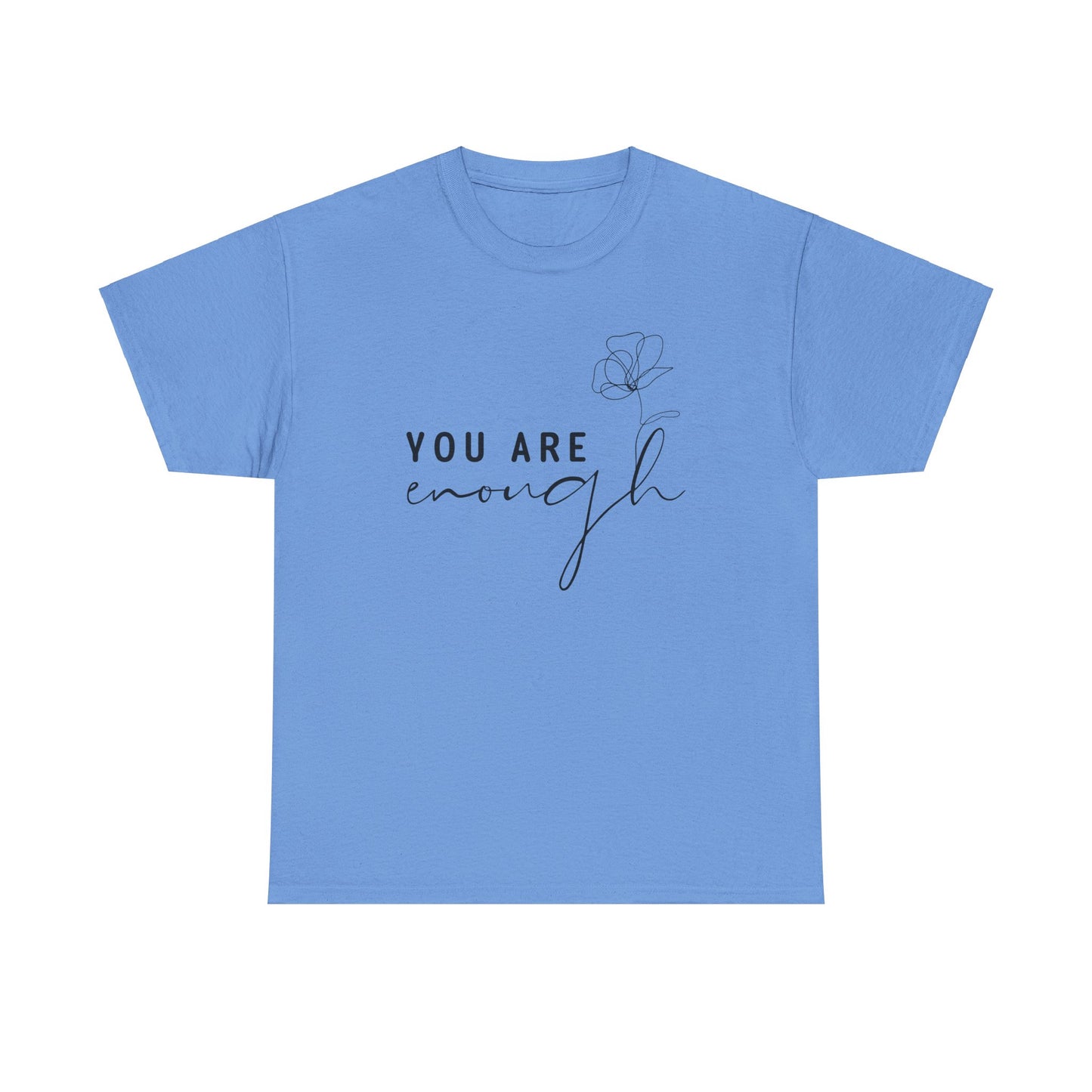You Are Enough Unisex Heavy Cotton Tee - Inspirational Apparel for Everyday Comfort