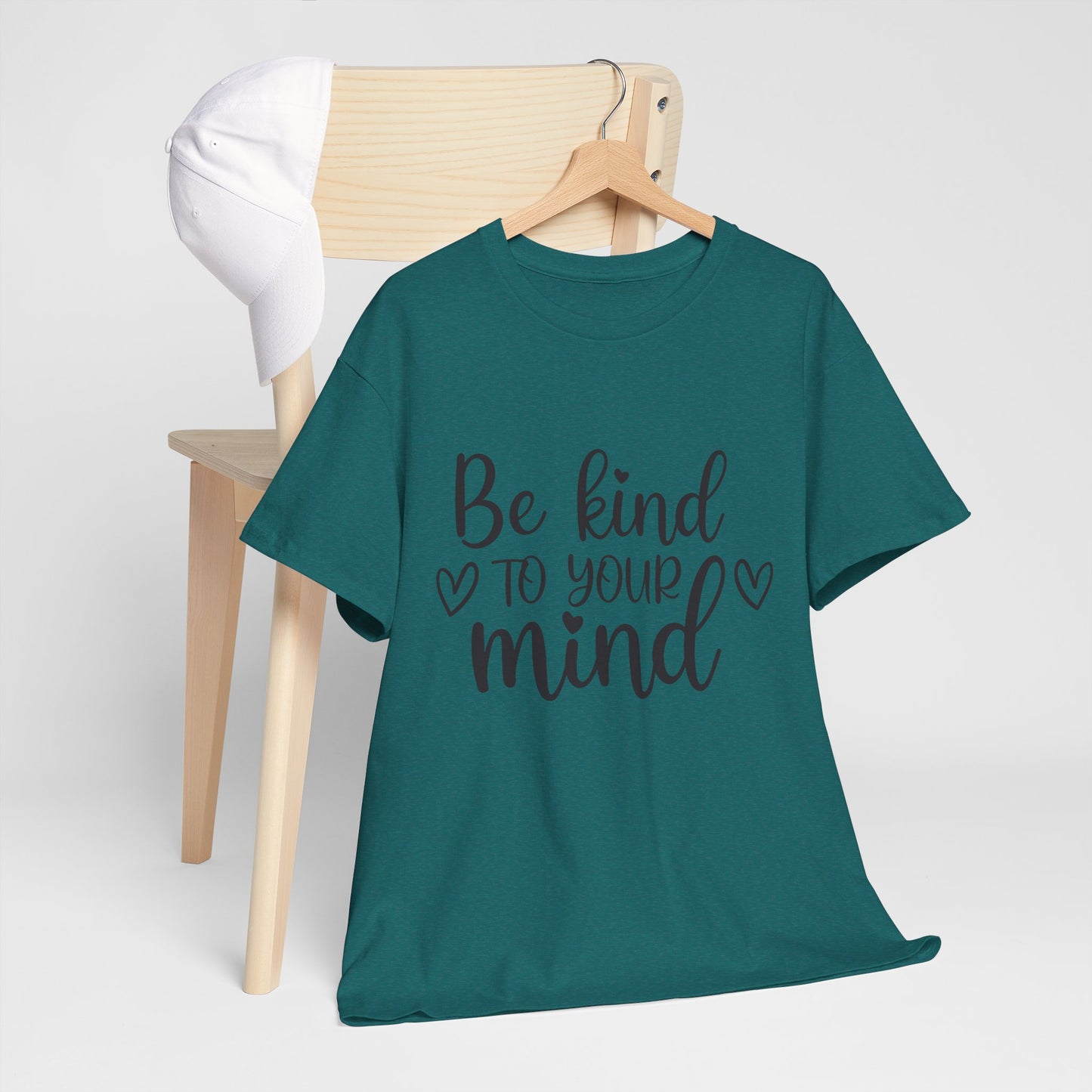 Inspirational Unisex Heavy Cotton Tee - 'Be Kind to Your Mind'