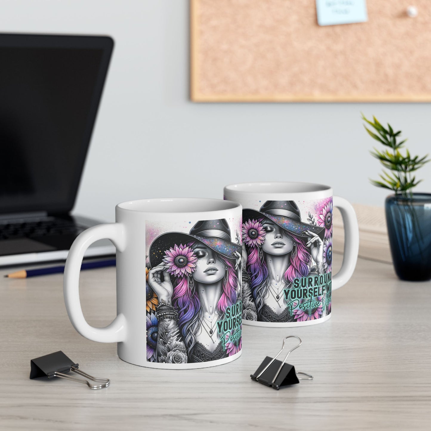 "I'm not perfect, I'm unlimited" Unique Floral Ceramic Mug