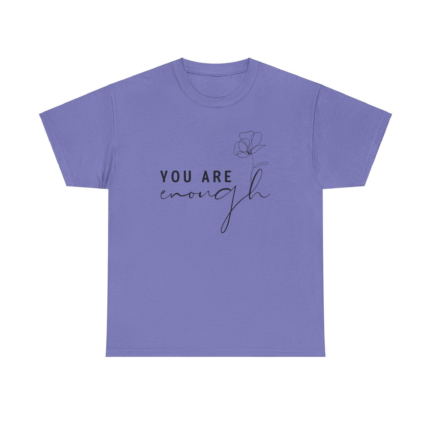You Are Enough Unisex Heavy Cotton Tee - Inspirational Apparel for Everyday Comfort