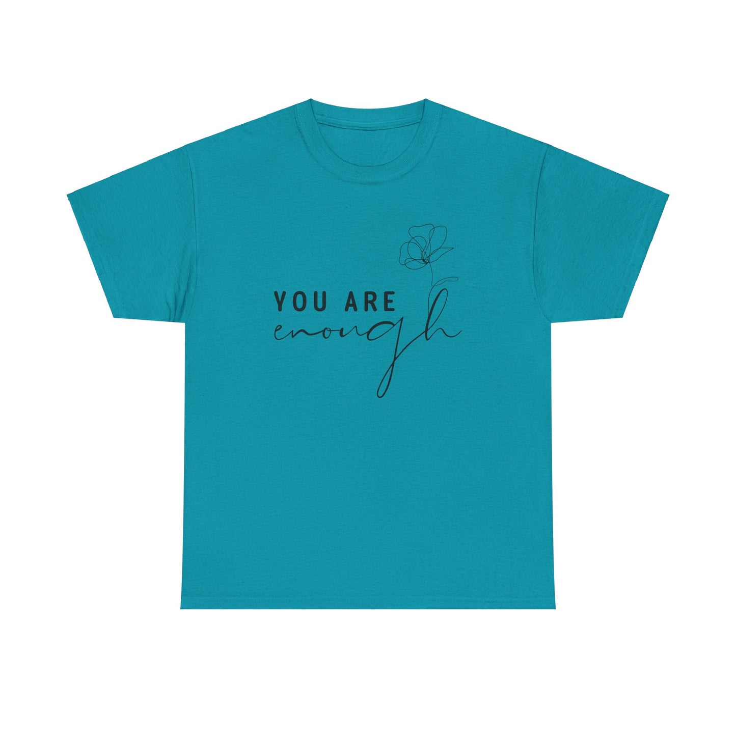 You Are Enough Unisex Heavy Cotton Tee - Inspirational Apparel for Everyday Comfort