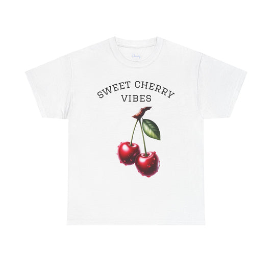 Unisex Heavy Cotton Tee - "Sweet Cherry Vibes"