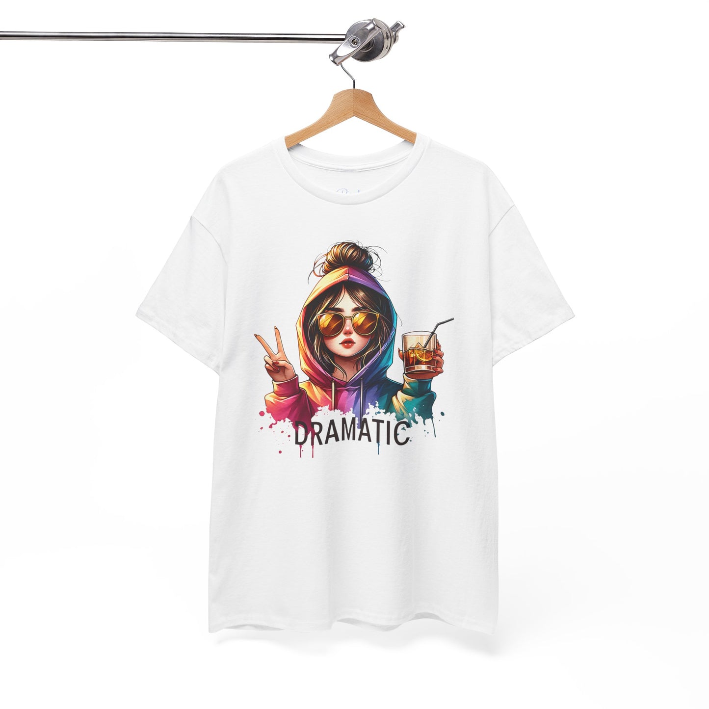 Colorful Cotton Tee - Trendy and Dramatic Design