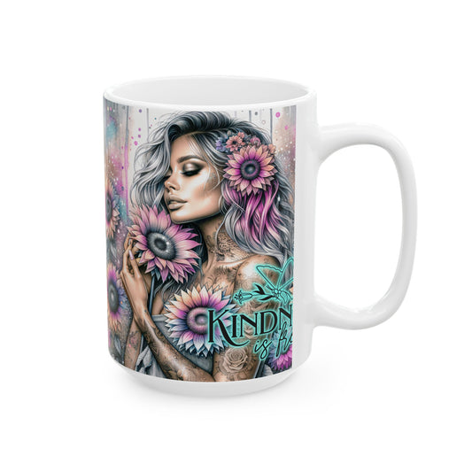 Ceramic Mug "Kindness is Free"  – Sip & Share the Love A daily reminder that kindness costs nothing but means everything.