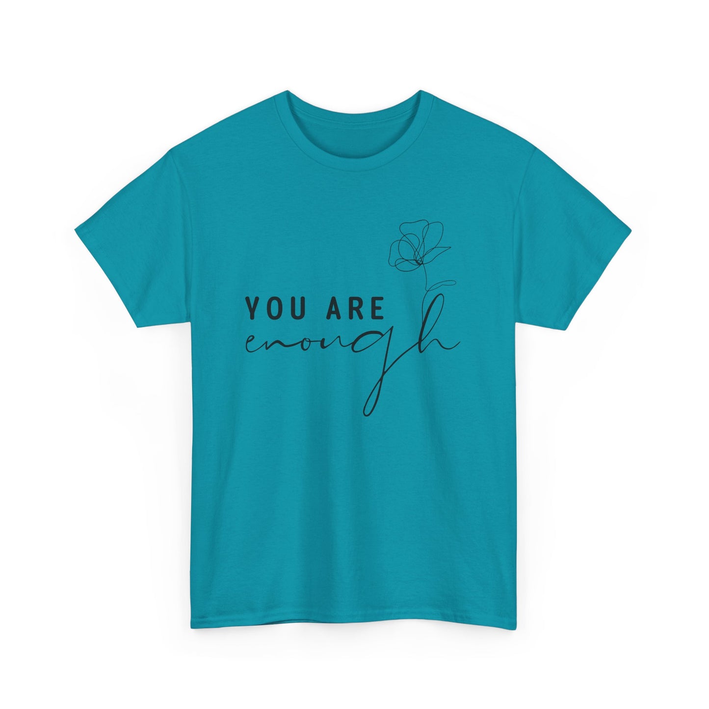 You Are Enough Unisex Heavy Cotton Tee - Inspirational Apparel for Everyday Comfort