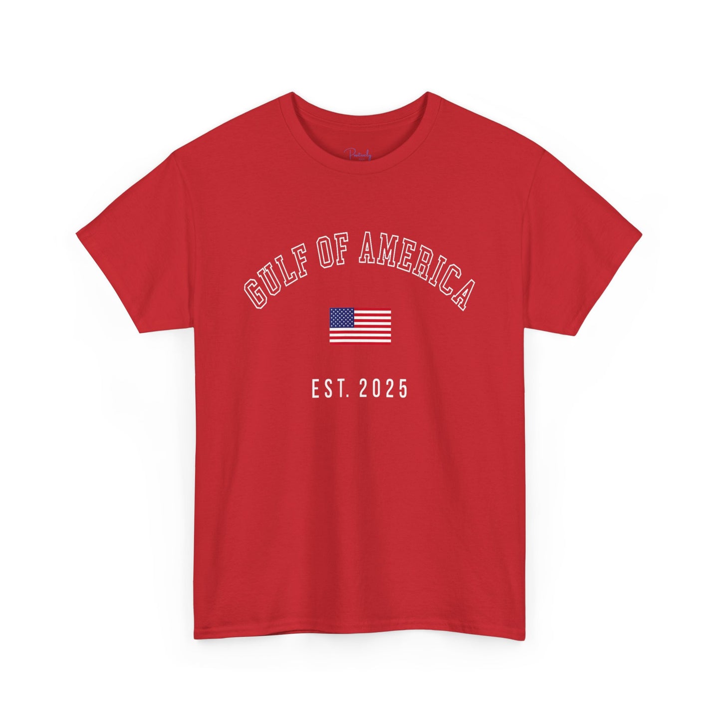Unisex Heavy Cotton Tee American Pride "Gulf of America"  - Celebrate Independence Day & Everyday Comfort