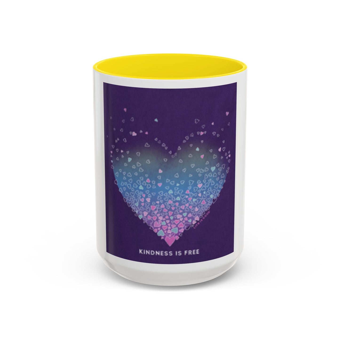 Colorful Heart Accent Coffee Mug - Perfect Gift for Loved Ones