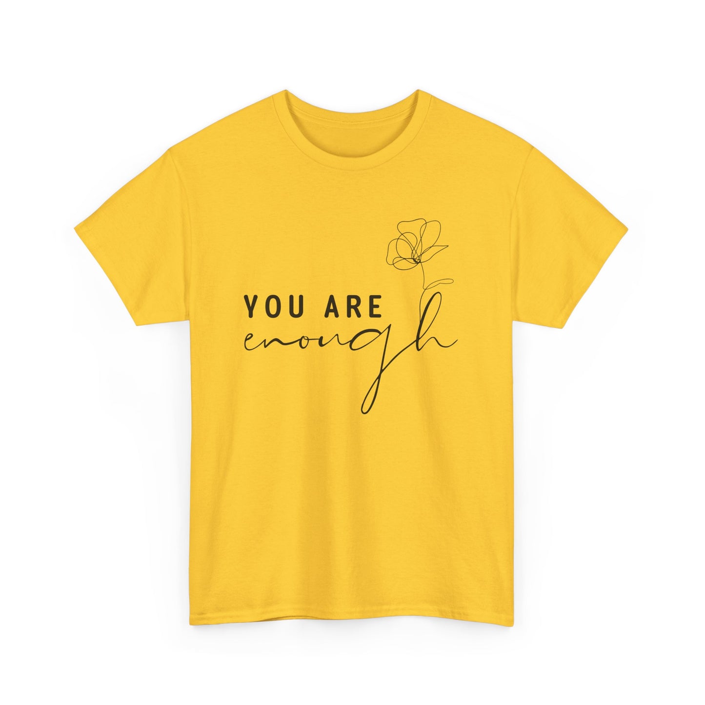 You Are Enough Unisex Heavy Cotton Tee - Inspirational Apparel for Everyday Comfort