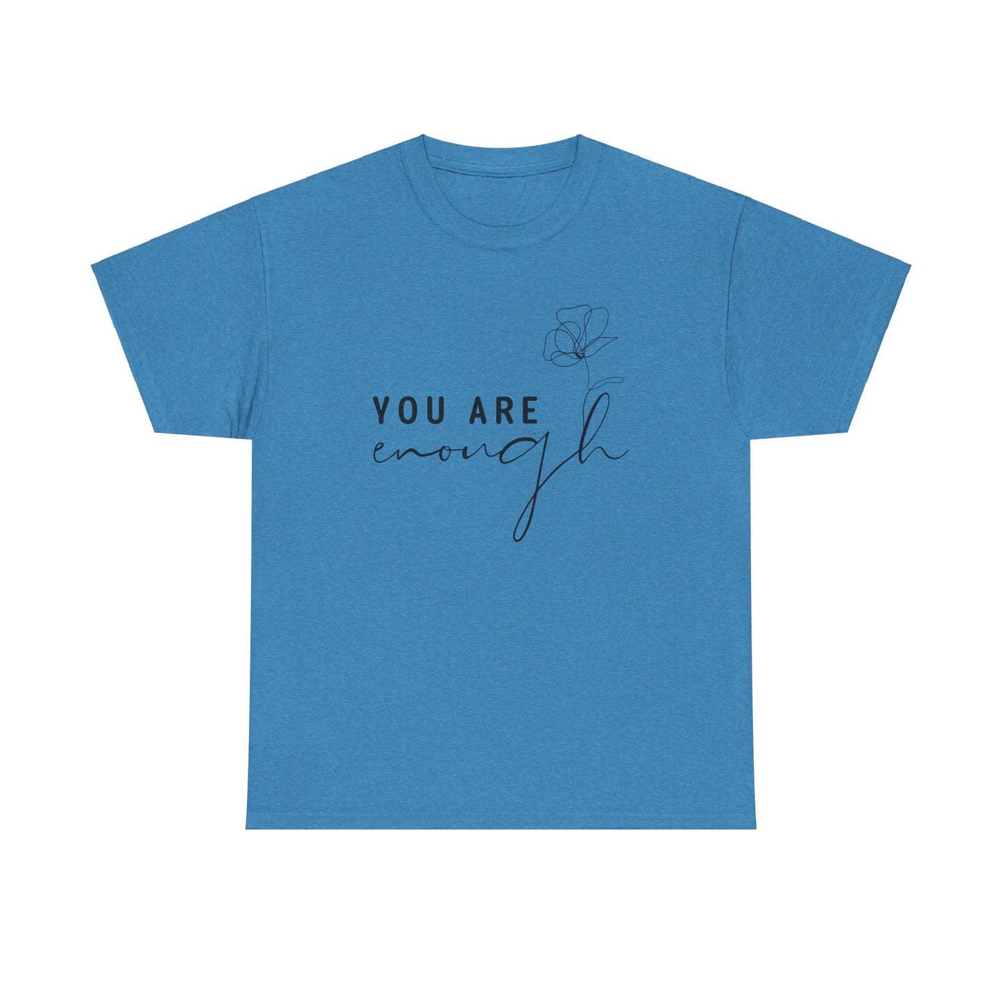 You Are Enough Unisex Heavy Cotton Tee - Inspirational Apparel for Everyday Comfort