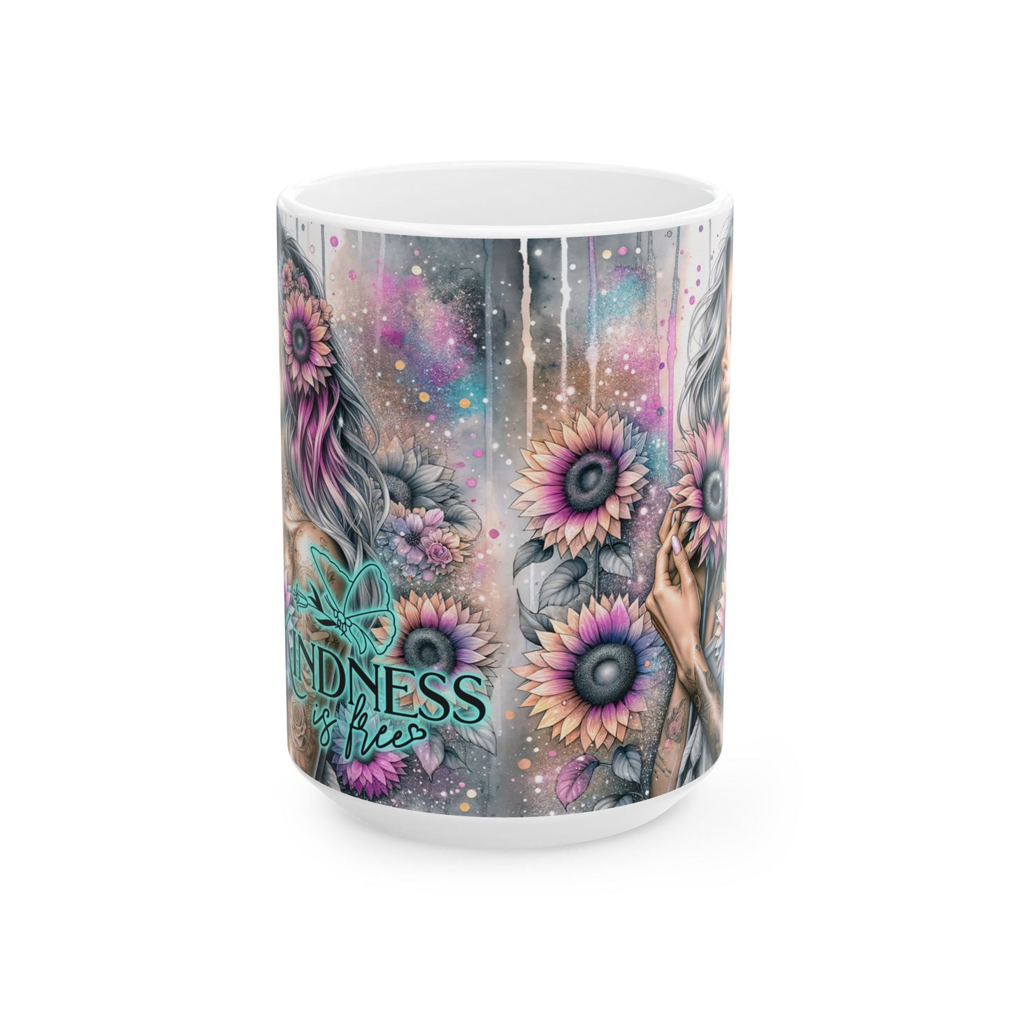Ceramic Mug "Kindness is Free"  – Sip & Share the Love A daily reminder that kindness costs nothing but means everything.