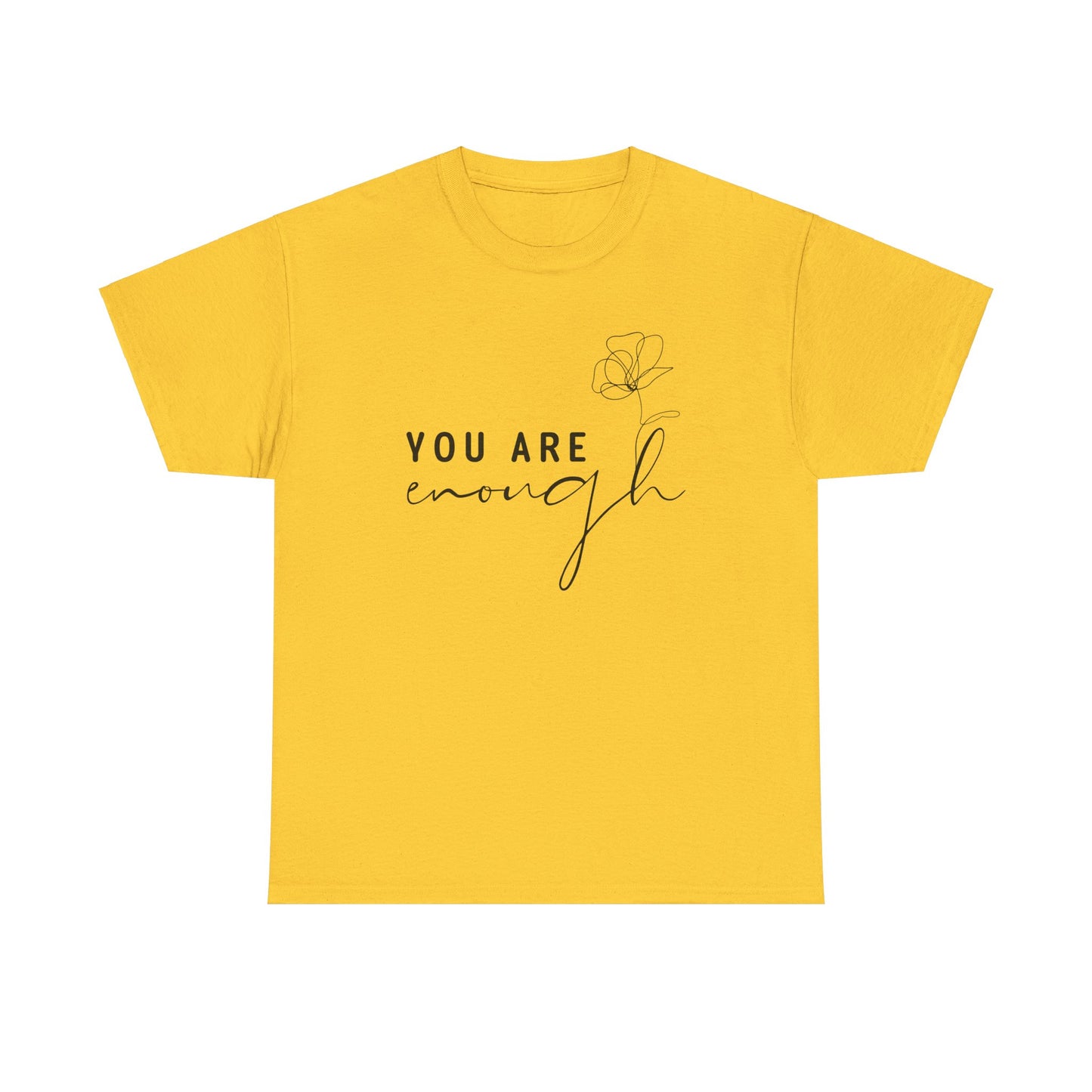 You Are Enough Unisex Heavy Cotton Tee - Inspirational Apparel for Everyday Comfort