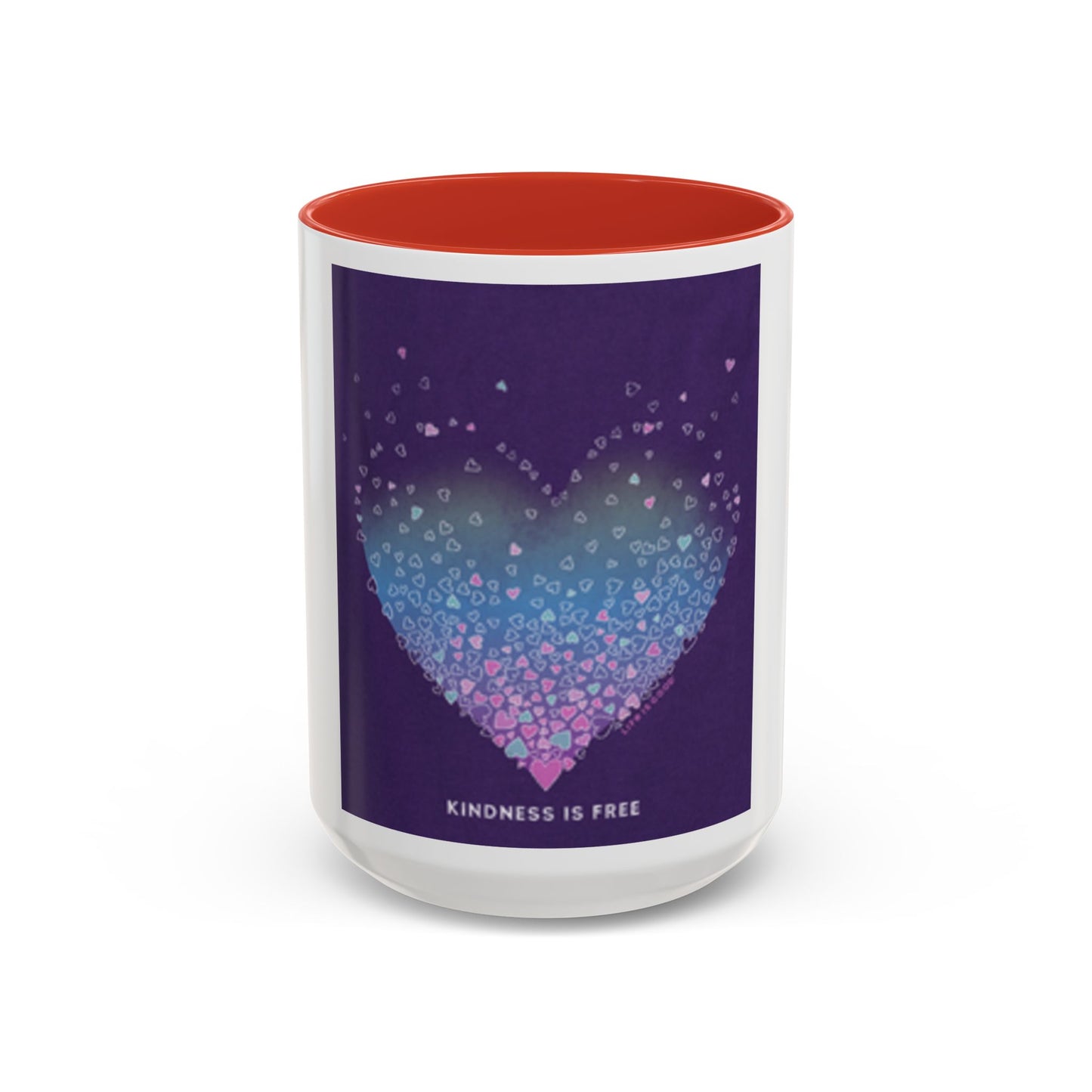 Colorful Heart Accent Coffee Mug - Perfect Gift for Loved Ones