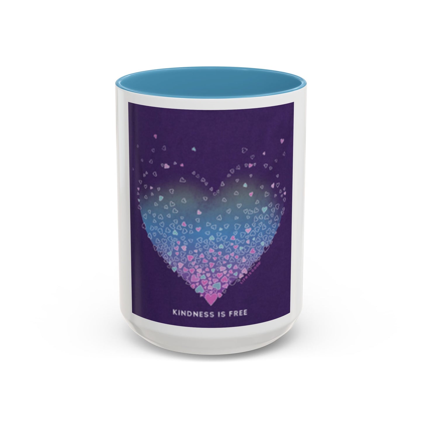 Colorful Heart Accent Coffee Mug - Perfect Gift for Loved Ones