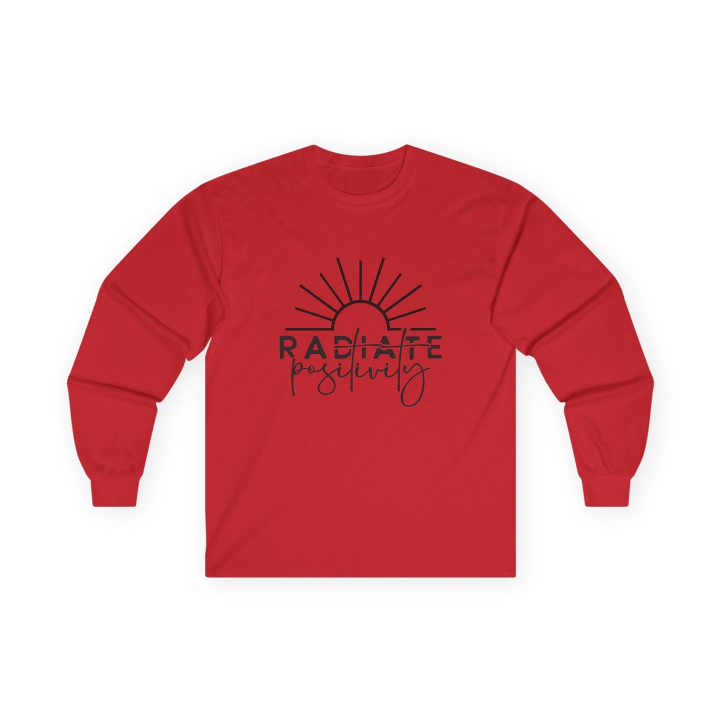 Radiate Positivity Long Sleeve Tee - Unisex Cotton Shirt for Uplifting Vibes