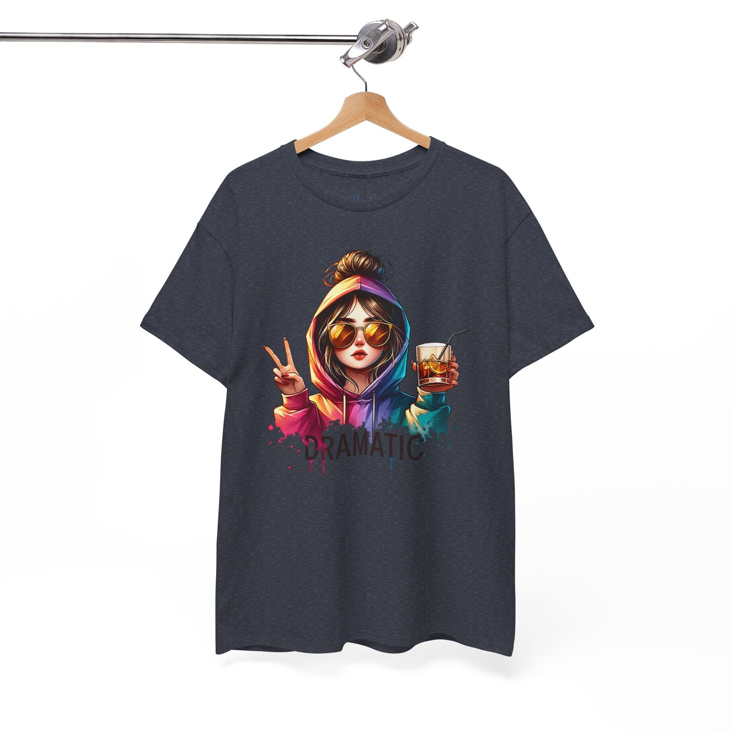 Colorful Cotton Tee - Trendy and Dramatic Design