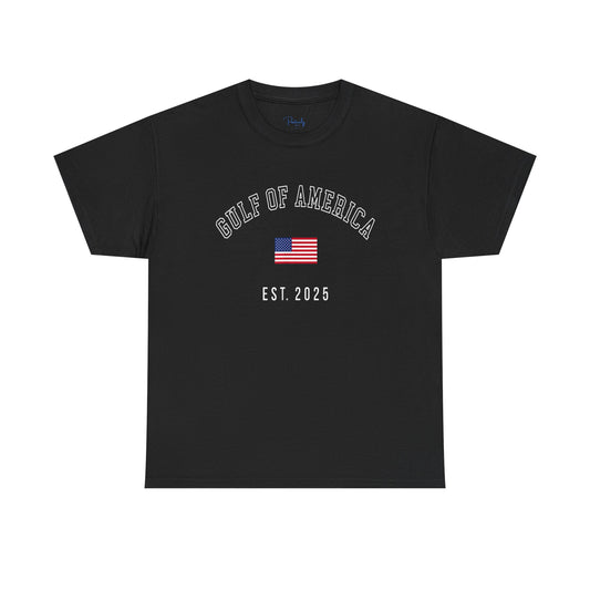 Unisex Heavy Cotton Tee American Pride "Gulf of America"  - Celebrate Independence Day & Everyday Comfort