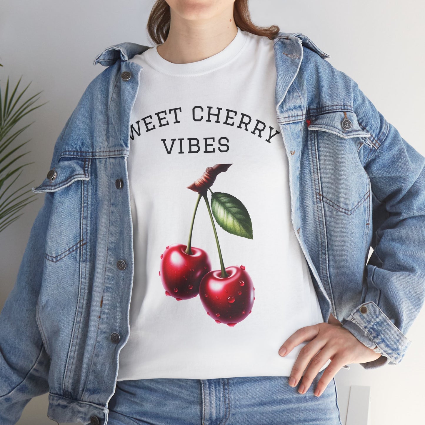 Unisex Heavy Cotton Tee - "Sweet Cherry Vibes"