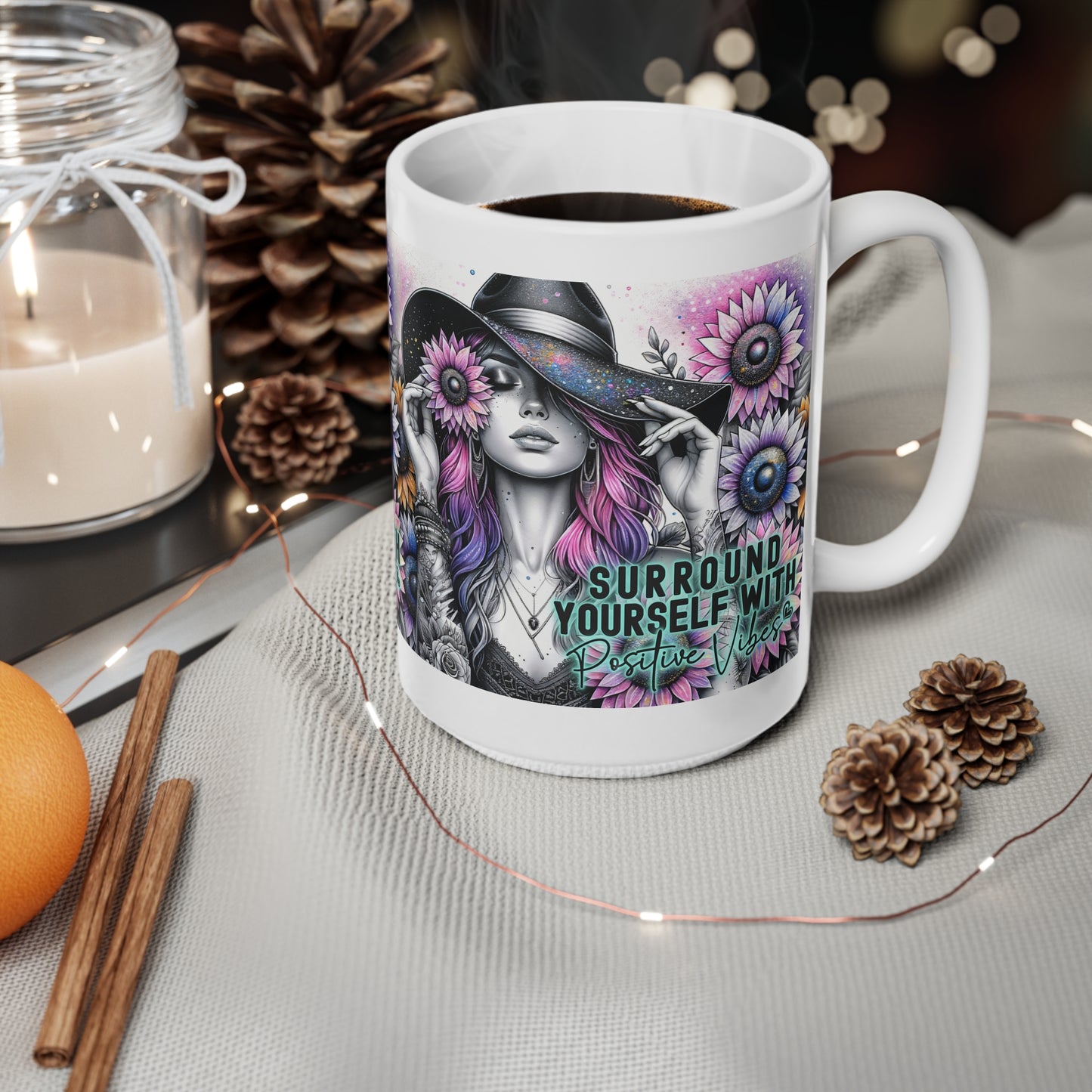 Coffee Cups - Positive Vibes 11oz & 15oz