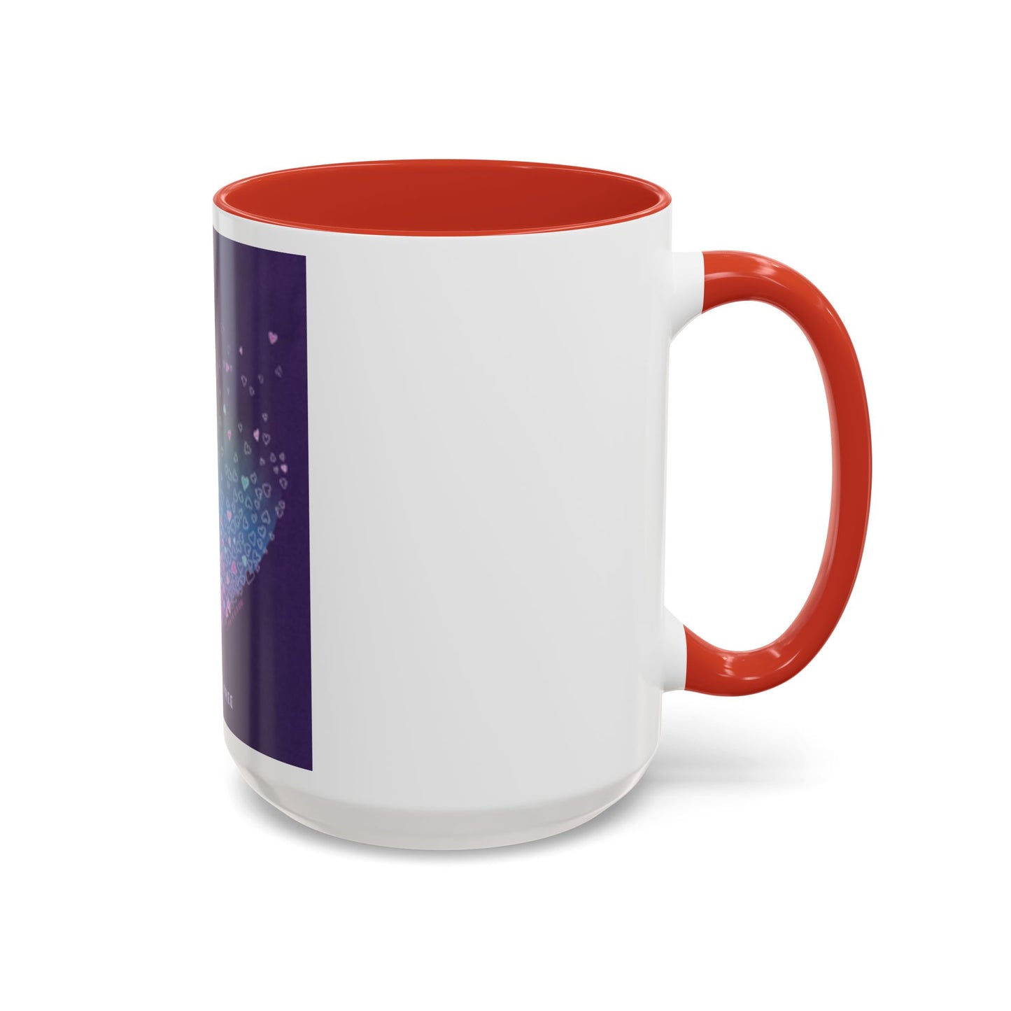 Colorful Heart Accent Coffee Mug - Perfect Gift for Loved Ones