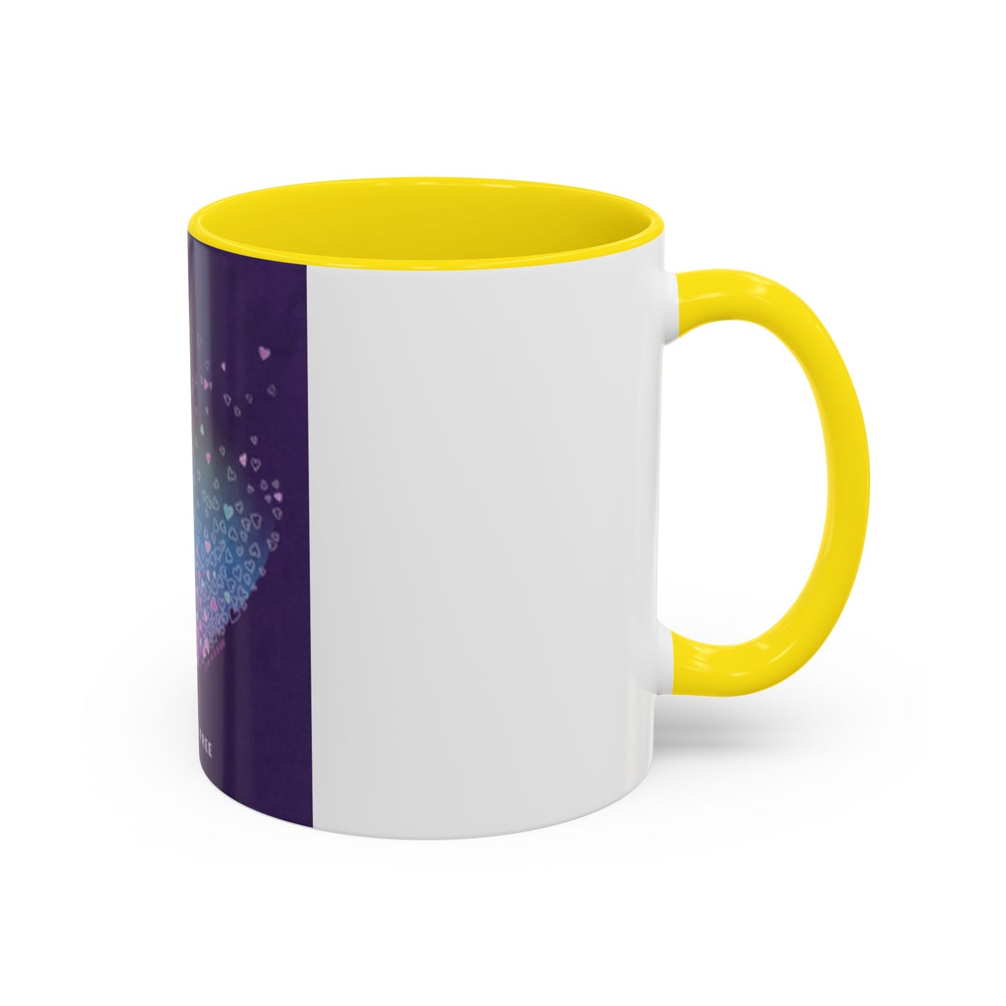 Colorful Heart Accent Coffee Mug - Perfect Gift for Loved Ones