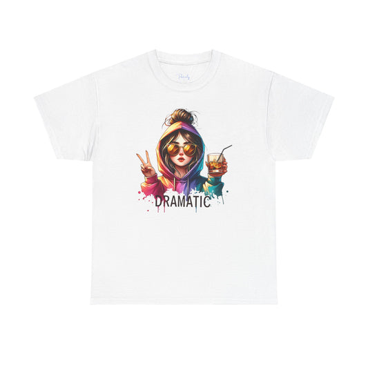 Colorful Cotton Tee - Trendy and Dramatic Design