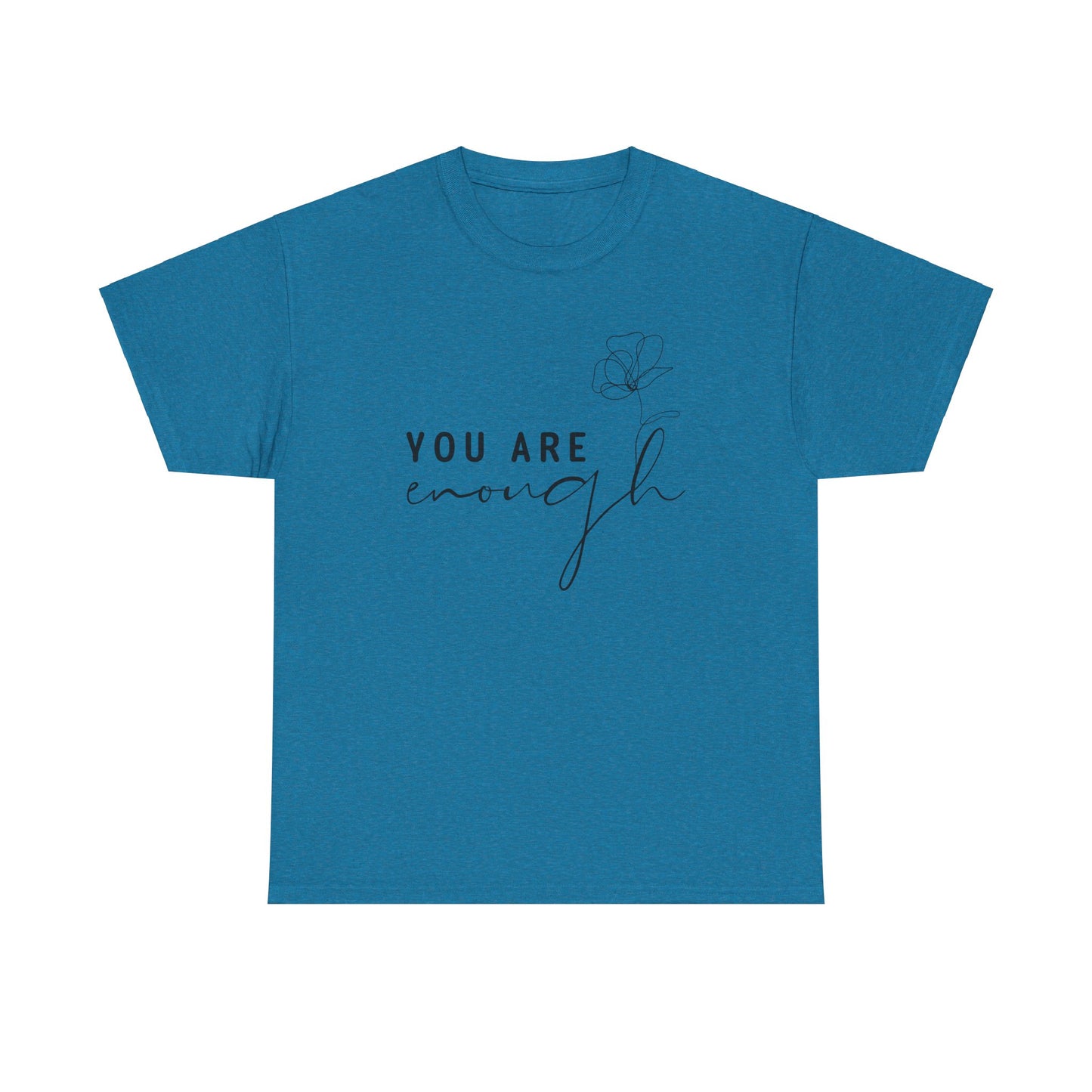 You Are Enough Unisex Heavy Cotton Tee - Inspirational Apparel for Everyday Comfort