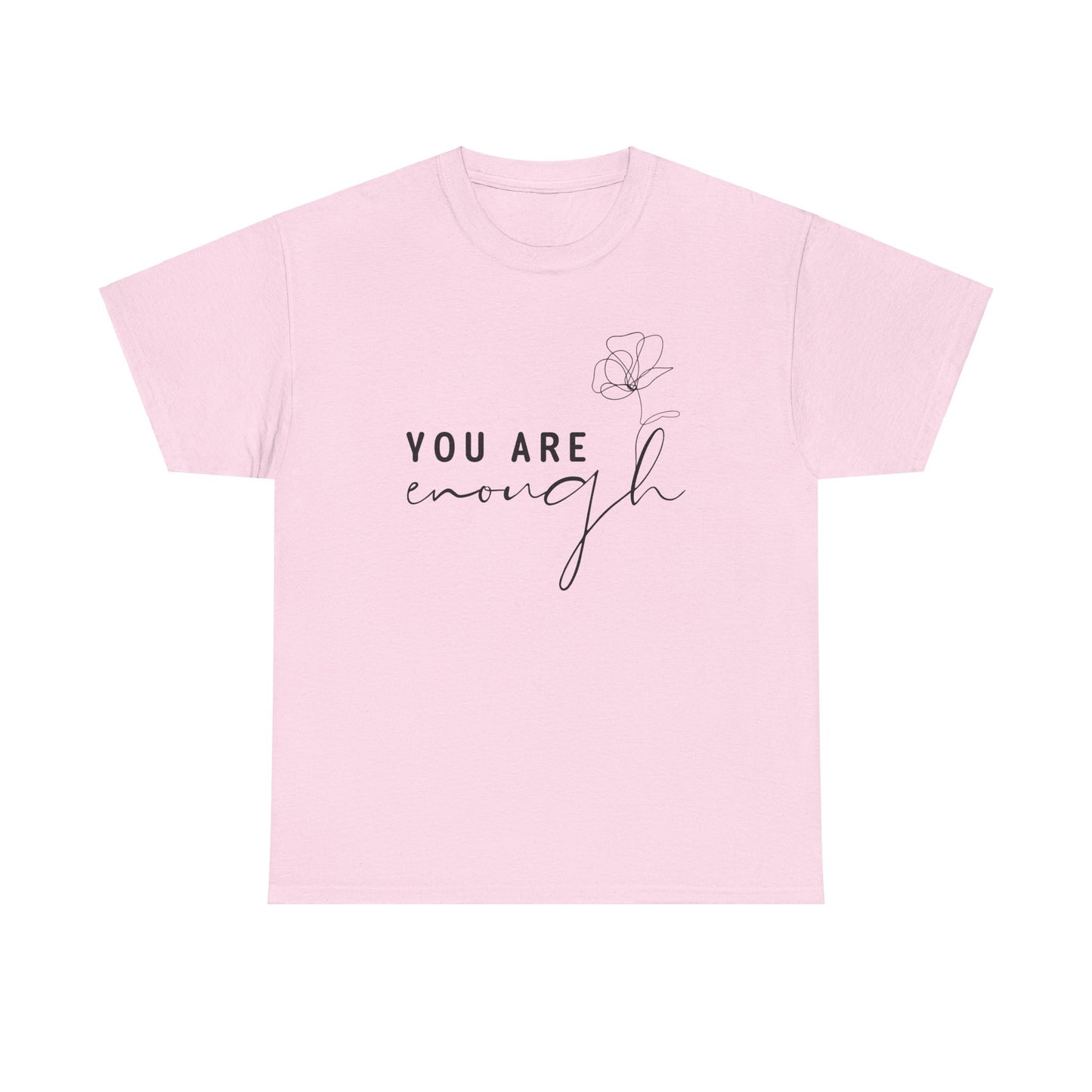 You Are Enough Unisex Heavy Cotton Tee - Inspirational Apparel for Everyday Comfort